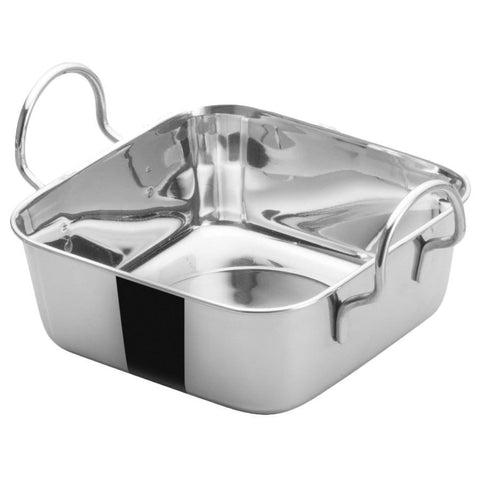 Winco DDSB-102S Mini Roasting Pan, Stainless Steel, 5-3/16" Square