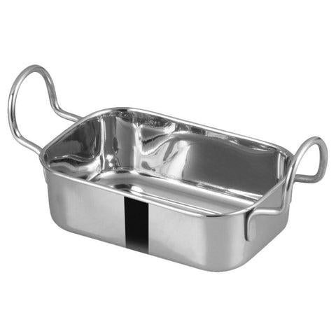 Winco DDSB-103S Mini Roasting Pan, Stainless Steel, 5" X 3-3/8"