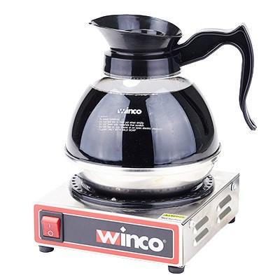 Winco ECW-1 Calentador de café con un solo quemador, 100 W