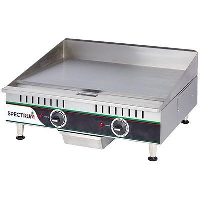 Plancha eléctrica Winco EGD-24 Spectrum de 24", dos zonas de calor