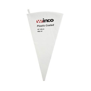 Winco PBC-18 Pastry Bag, 18" Cotton Outside, Plastic Coated Inside