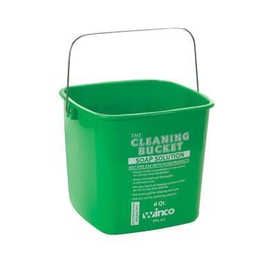 Winco PPL-6G Cubo de limpieza, jabón verde, 6 cuartos