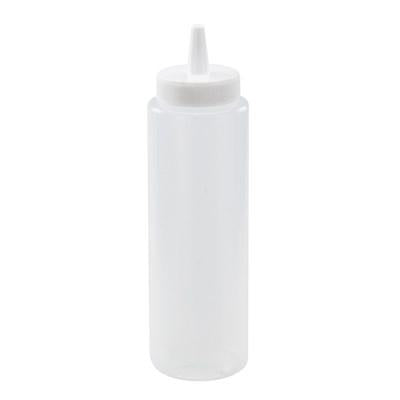 Winco PSB-08C Regular Squeeze Bottles, 8 Oz, Clear