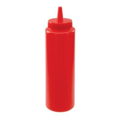 Winco PSB-08R Regular Squeeze Bottles, 8 Oz, Red