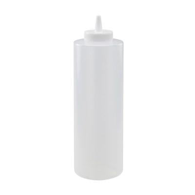 Winco PSB-24C Regular Squeeze Bottles, 24 Oz, Clear