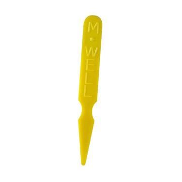 Winco PSM-MW Marcador para bistec, "pozo medio", amarillo, 2,0 mm de grosor