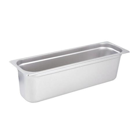 Winco SPJH-6HL Half Size Long Stainless Steel Anti-Jam Steam Pan 6" Deep