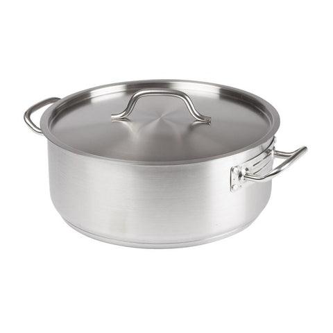 Winco SSLB-10 Stainless Steel Brazier 10 Qt