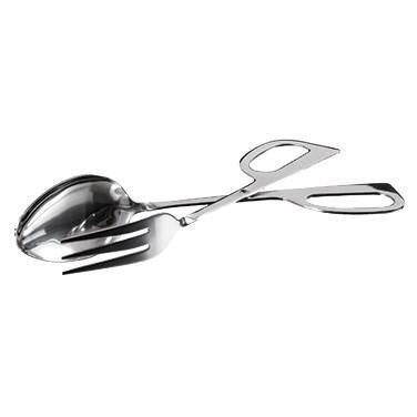 Winco ST-10 10" Fork And Spoon Salad Tongs, Satin Finish Stainless Steel