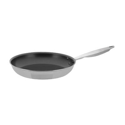 Winco TGFP-12NS Tri-Gen Tri-Ply Stainless Steel Fry Pan, Non-Stick, 12” Dia