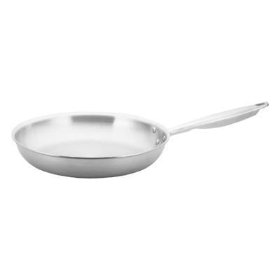 Winco TGFP-12 Tri-Gen Tri-Ply Stainless Steel Fry Pan, Natural, 12”