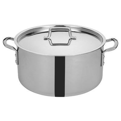 Winco TGSP-20 Tri-Ply Induction Ready Stock Pot with Cover, 20 Qt