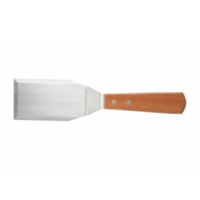 Winco TN719 Hamburger Turner With Offset, Wooden Handle, 5-1/8” X 2-7/8” Blade