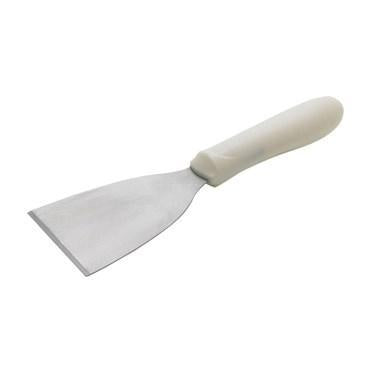 Winco TWP-32 Scraper, White Polypropylene Handle, 4-1/2” X 3-1/8”