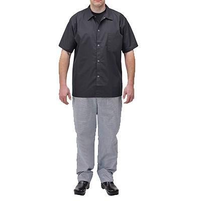 Winco UNF-4KL Pantalones de chef de ajuste relajado (mezcla grande de polialgodón de pata de gallo)