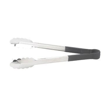 Winco UTPH-12K Heat Resistant Heavy-Duty Utility Tongs With Polypropylene Handle, 12”, Black