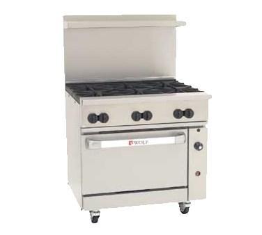 Wolf C36S-6B Challenger XL 36" Range with Standard Oven and 6 Open-Top Burners