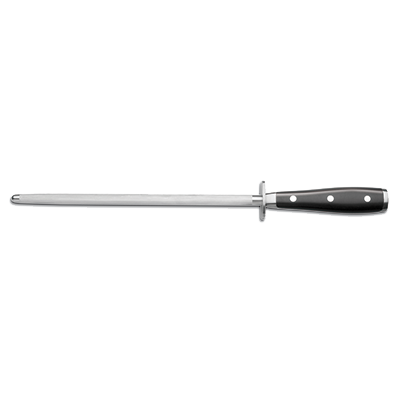 Wusthof 3030385026 Classic Ikon Sharpening Steel 10" Fine Steel Bolster Poly Handle, Made in Germany