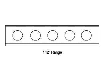 Imperial ICRA-5 estufa para wok, gas, 142", (5) quemadores, tapa enfriada por agua, sistema de drenaje incorporado, grifo giratorio chino, 550,000 BTU, NSF