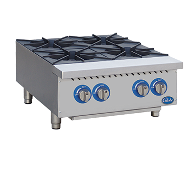 Globe GHP24G Hot Plate, gas, countertop, (4 Burner), 88,000 BTU