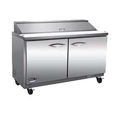 Ikon ISP48 Sandwich / Salad Prep Unit, two-section,12 cu. ft., 1/2 HP, 115v/60/1-ph