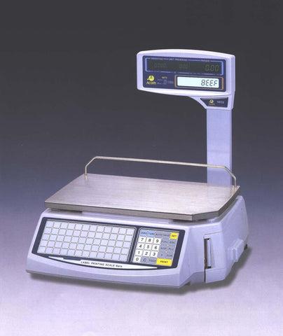 Atron LS-100 Standalone Price Computing Label Printing Scale, with Display Pole