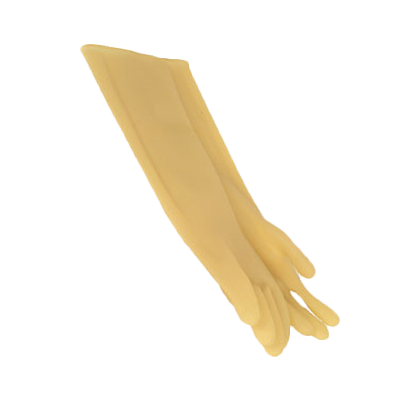 Thunder Group PLGL002 8.5" x 16" Long Yellow Latex Dishwashing Glove