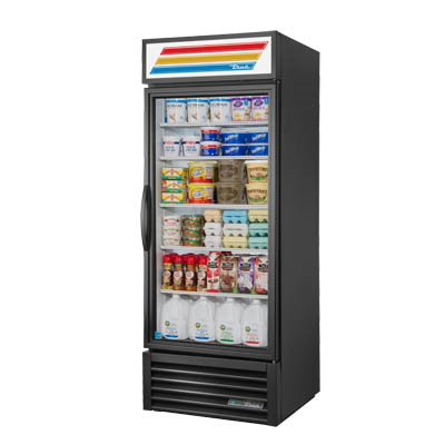 Expositor refrigerado de una sección con puerta de vidrio
