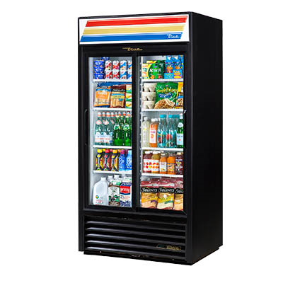 Expositor Refrigerado de Dos Secciones, con Puertas Corredizas de Vidrio