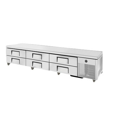 Base Chef Refrigerada, Tres Secciones, con Cubierta de Acero Inoxidable