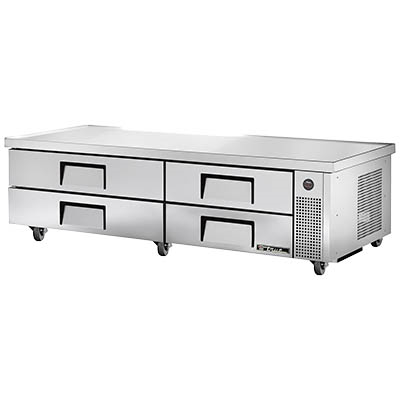 Base de chef refrigerada, dos secciones, cuatro cajones, 115 V/60/1-PH