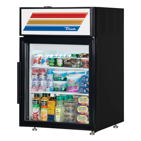 Expositor refrigerado para encimera de una sección, exterior negro