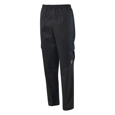 Winco UNF-11KXL Cargo Chef Pants, Straight Leg, with Elastic Waistband, Extra Large