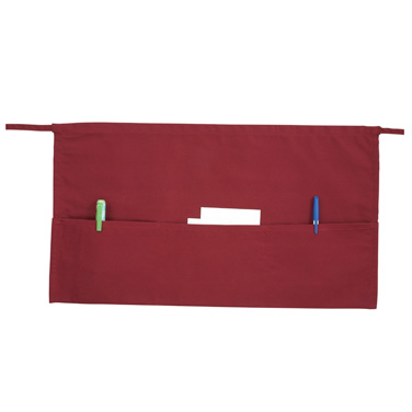 Winco WA-1221R Waist Apron, 12-1/2 x 21-3/4", 3 pocket, burgundy