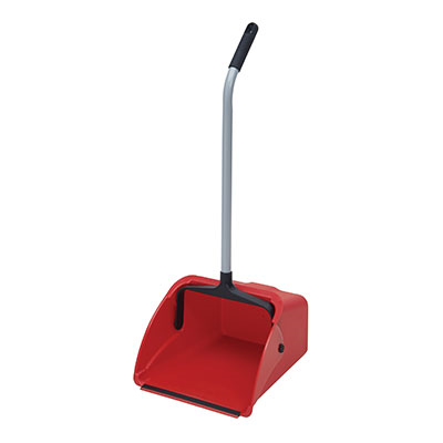 Winco DP-14R Jumbo Lobby Dust Pan, W/ Handle, Red